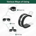 thumbnail image 3 of 1-1/8"(28mm) Cable Clamp, 304 Stainless Steel Rubber Cushioned Insulated Clamp R Shape Metal Clamp Tube Holder for Pipe Hose Wire Cord Installation 10Pcs, 3 of 6