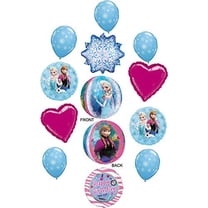 Frozen Birthday Party Supplies Elsa and Anna's Orbz Winter Wonderland Balloon Bouquet Decorations