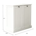 thumbnail image 2 of Aukfa Double Tilt Out Laundry Hamper Cabinet,Bathroom Laundry Cabinet with Basket,White, 2 of 7
