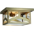 thumbnail image 2 of Meyda Tiffany 140041 Hyde Park 2 Light 17" Wide Flush Mount Square Ceiling Fixture - Brass, 2 of 4