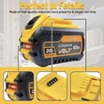 thumbnail image 5 of 1/2/4PACK 12.0Ah Batteries For DEWALT FLEXVOLT 20V 60V MAX Lithium Ion Battery DCB609 DCB606 DCB612 Fit Compatible With Dewalt, 5 of 9