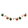 thumbnail image 2 of Felt Christmas Garland with LED Lights, Non-woven Santa Reindeer Tree Bunting Banner, Pre-strung Lighted Christmas Hanging Decor for Mantel Wall Fireplace Holiday Decoration, 2 of 7
