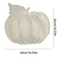 thumbnail image 3 of YOHAVEN Hollowed Out PVC Pumpkin Placemat Oil-Proof Heat Insulation Table Mat, Decorative Western Food Mat for Halloween Thanksgiving Party Home Dining Celebration, 3 of 6