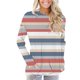 thumbnail image 1 of Gibobby Sudadera oversize mujer Sudadera suelta casual de manga larga con cuello redondo para mujer blusa grande de manga larga(Plata de plata,M), 1 of 4