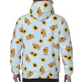 thumbnail image 5 of Hoodies for Men - bear sunflower checkered blue Long Sleeve Comfrt Men'S Fashion Hoodies & Sweatshirts, Sweatshirts for Men Hoodies Pullover Clothing Clothes with Pouch, 5 of 7