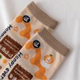 thumbnail image 5 of 5 Pairs Womens Toe Socks Fruit Letter Slogan Bear Crew Socks Cute Sweet Fashion Cotton Five-toe Socks Cotton Socks, 5 of 7