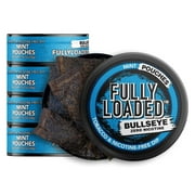 Fully Loaded Chew Tobacco and Nicotine Free Mint Bullseye Pouches Bold Flavor, Chewing Alternative-5 Cans