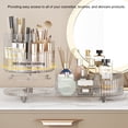 thumbnail image 4 of yeacher Organisateur de Maquillage Rotatif avec Design Gris Transparent, Rangement à Compartiments Multiples pour Pinceaux, Rouges à Lèvres et Accessoires, Compact pour Coiffeuse Ou Bureau, 4 of 4