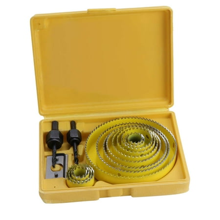 

HSEAMALL Hole Saws 17PCS 19-127mm Carbon Steel Hole Saw Cutter Kit Downlights Drill Bit Tools for Wood Plasterboard Plastic