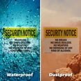 thumbnail image 6 of (2 Pack) No Drugs Dealers Weapons Drinking OSHA Security Notice Sign 24 Inch X 18 Inch Plastic Sign, Weather Resistant, UV Protected for Workplace, Business, and Construction Site, Made, 6 of 8