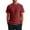 Red, variant on Men's Summer Short Sleeve Knitted T-Shirt Comfortable Round Neck Ribbed Design Casual Sports Holiday Top Mens Work Shirts Summer Basic Tee Shirts