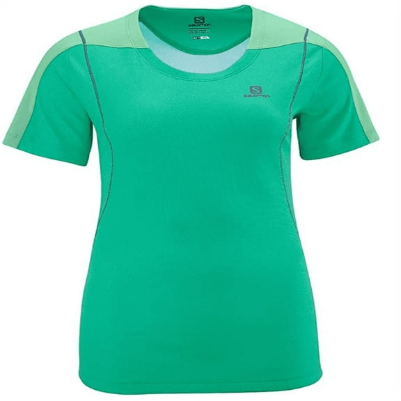 Salomon Women's Apogee Short Sleeve Popsicle Green Tee, Sz. X-Small