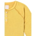 thumbnail image 3 of Wonder Nation Girls Long Sleeve Washed Henley Top, Sizes 4-18 & Plus, 3 of 3