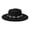 Black, variant on Western Women'S Turquoise-trimmed Silver-strap Vintage Wide-brimmed Hat