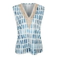 thumbnail image 3 of LilyLLL Womens Summer Printed Tank Tops Sleeveless V Neck Lace Spliced Vest T Shirt, 3 of 5