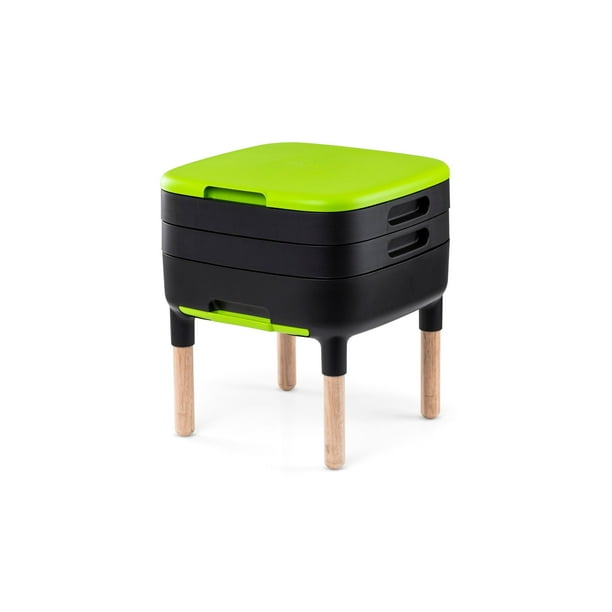Contenedor de abono MAZE RSI-MC-Worm Farm con patas de madera, 5 kg