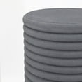 thumbnail image 3 of Evans 18" Minimalist Modern 3-Legged Drum Accent Table, Gray Frosted, 3 of 7