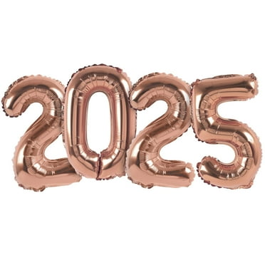 16 Inch Rose Gold Foil 2025 Number Balloons