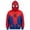 Deep Red, variant on Hoodies For Men Full Zip Up Face Cover Hoodie Unisex Spiderweb Graphic Novelty Sweatshirt Outerwear with Pockets