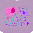 thumbnail image 4 of Inktastic My Nana Loves Me Cute Elephants Boys or Girls Baby Bib, 4 of 4