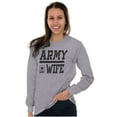 thumbnail image 4 of US Army Wife Military Soldier Pride Women's Long Sleeve T Shirt Brisco Brands S, 4 of 6