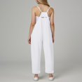 thumbnail image 6 of Sopiago Jumpsuit for Girls Casual Sleeveless Loose Spaghetti Strap Summer Girls Rompers Long Pants with Pockets White,9-10 Years, 6 of 7