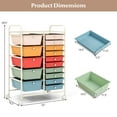 thumbnail image 5 of Costway 15 Drawer Rolling Storage Cart Tools Scrapbook Paper Office School Organizer Multicolored, 5 of 10