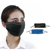 Summer Face Mask - Great for Travel, 2-Packs Black and Blue Super Comfortable, Breathable and Light Weight