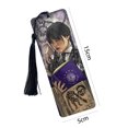 thumbnail image 4 of Marcador Paper Wednesday Addams Marcapáginas de doble cara con borla negra Útiles escolares Ehuebsd Libre de BPA, 4 of 4
