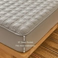 thumbnail image 5 of Secret Scope 19" Deep Pocket Fitted Sheet - Queen Size Quilted Mattress Protector, Soft Breathable & Non-Slip Bed Sheet (Gray), 5 of 15