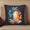thumbnail image 5 of Set of 2 Decorative Throw Pillow Covers 18x18in - Floral Moon & Vibrant Leaves Design for Couch Bed Car, 5 of 8