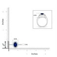 thumbnail image 4 of Angara Natural 0.6 Ct. Blue Sapphire with Diamond Halo Ring in 14K White Gold for Women (Ring Size: 11.5), 4 of 9