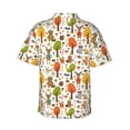 thumbnail image 3 of Balery Animals Forest Print Men's Hawaiian Shirts Short Sleeve Beach Shirt Relaxed Fit Vacation Button Down Shirts-Medium, 3 of 9