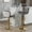 Gray, variant on Swivel Kitchen High Bar Chairs with Golden Base Velvet Bar Stool Chair Height Adjustable Counter Chair with Back Swivel Barstool with Footrest for Kitchen Dining Room (Set of 2)