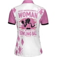 thumbnail image 3 of Lotusprinthandmade Personalized Name Bowling Women Polo Shirt (Lightweight) S-5XL Multicolor, 3 of 7