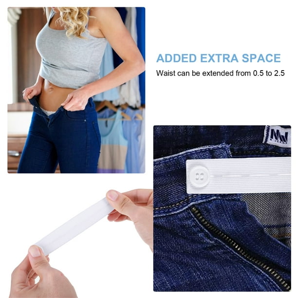 3 Color Elastic Band Extension Buckle Jeans Maternity Pants Adjustment  Elastic Extension Buckle Extender Button 5x Band Extended