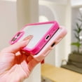 thumbnail image 5 of Compatible with iPhone Case,Candy Color Bumper Clear Full Body Protection Soft Shockproof Cover Phone Case (Pink,iPhone 12 Pro), 5 of 6