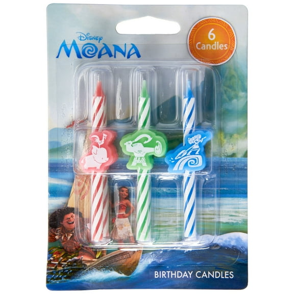 Cake Topper Decor, Moana Shape Candles (6pcs)
