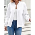 thumbnail image 4 of Suéter Tipo Cárdigan con Cremallera para Mujer, Sudadera con Capucha, Chaqueta de Larga, Conjuntos de Cuello Redondo, Abrigo Informal. XL, 4 of 10