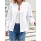 thumbnail image 4 of Suéter Tipo Cárdigan con Cremallera para Mujer, Sudadera con Capucha, Chaqueta de Larga, Conjuntos de Cuello Redondo, Abrigo Informal. M, 4 of 10