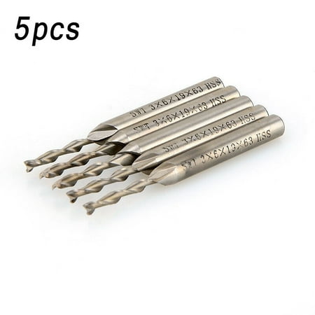 

BAMILL 5pcs 3mm Extra Long 2 Flute HSS Aluminium End Mill Cutter CNC Bit Extended Tool