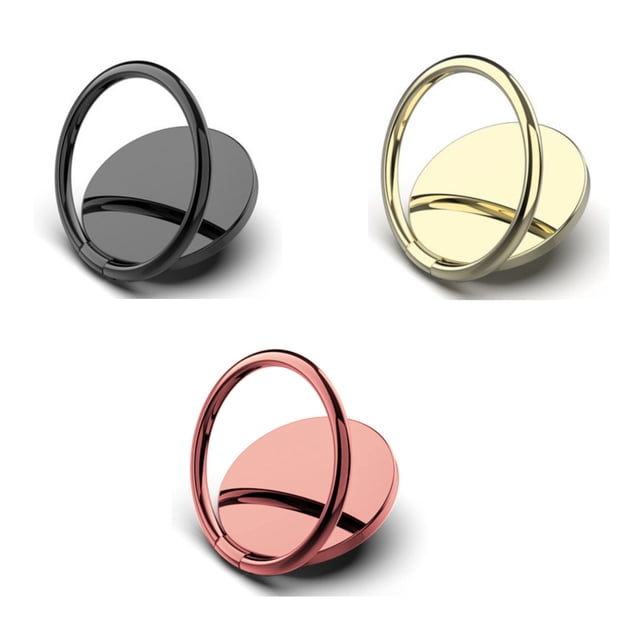 3 piezas de soporte de anillo para teléfono móvil, soporte de anillo ultrafino para teléfono móvil con rotación de 360 °, soporte para dedo para teléfono móvil con operación con una mano