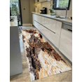 thumbnail image 3 of Pattern Rugs, Brown Marble Rug, Luxury Marble Rugs, Runner Rugs, Salon Rugs, Orange Marble Rugs, Modern Rug, Bridesmaid Gift Rug, Home Decor, 2.6'x9.2' - 80x280 cm, 3 of 8