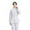 White, variant on AWZXDE Women's Solid Nurse Jacket With Pockets Buttons Notched Lapel Simple Casual Long Sleeve Uniform For Medical Work Comfortable And Professional Blue,S