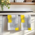 thumbnail image 7 of Yellow Grey Kitchen Towels Set of 1, Abstract Geometric Oil Painting Vintage Gradient Absorbent Dish Towels for Kitchen, Microfiber Hand Towel, Quick Drying Tea Towel for Cleaning Dishcloths, 7 of 7
