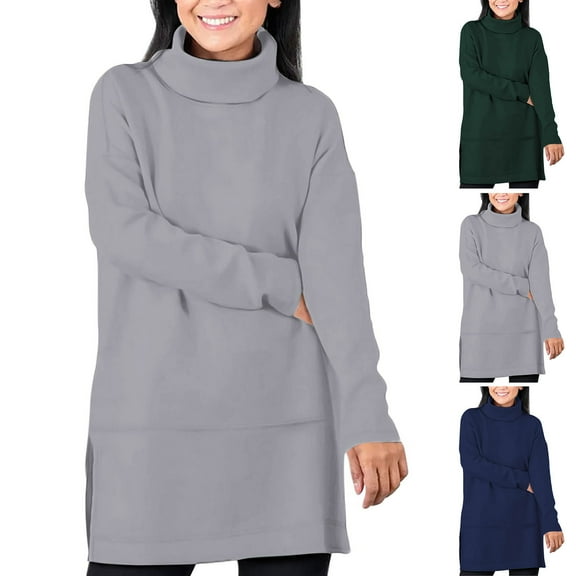 Ashirexll Long Sleeve Shirts for Women, Winter Tops for Women, Women's Fall and Winter Fashion Stand up Collar Shirts Warm and Casual Tops