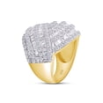 thumbnail image 5 of 19.04 CT Baguette & Round Cut Simulated White Diamond Twist Engagement Ring In 14K Yellow Gold Over Sterling Silver (Color: White, Clarity: VVS1-VVS2, 19.04 Cttw) -6, 5 of 6