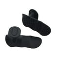 thumbnail image 2 of 1 par de empuñaduras de levantamiento de pesas empuñaduras de entrenamiento portátiles para hombres mujeres protector de mano flexible empuñaduras de Negro, 2 of 8