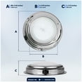 thumbnail image 7 of Five Marine Marine LED Interior Dome Light, 2 Pack, 6 Inch Boat Ceiling LED Lights, Round Cabin Light, Daylight White LED, On-Off Switch, 12V, Surface Mount for Boat Truck RV Trailer Home - FO2625-M2, 7 of 7