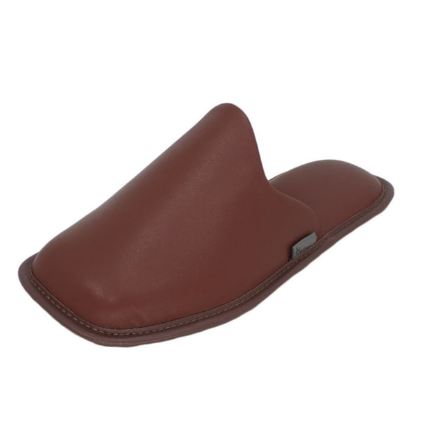PANTUFLA PARA HOMBRE Stahl 1800 CAFÉ, PIEL DE BORREGO